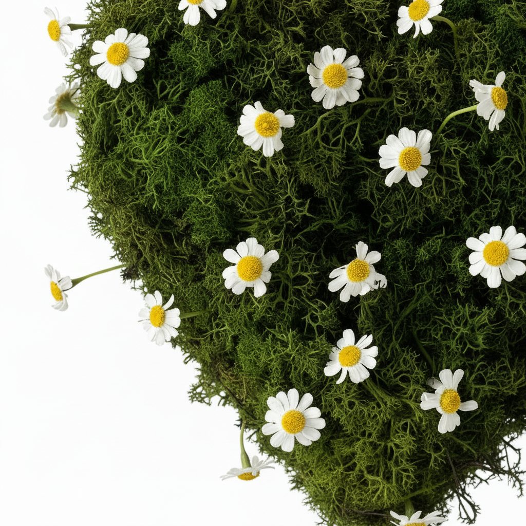 Cuore di Camomilla – botanical heart collection in fiori stabilizzati – UNICO BOUQUET