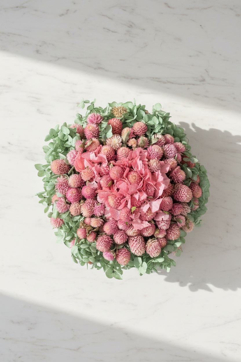 Giardino di Seta – regalo elegante in fiori stabilizzati, durata fino a 5 anni